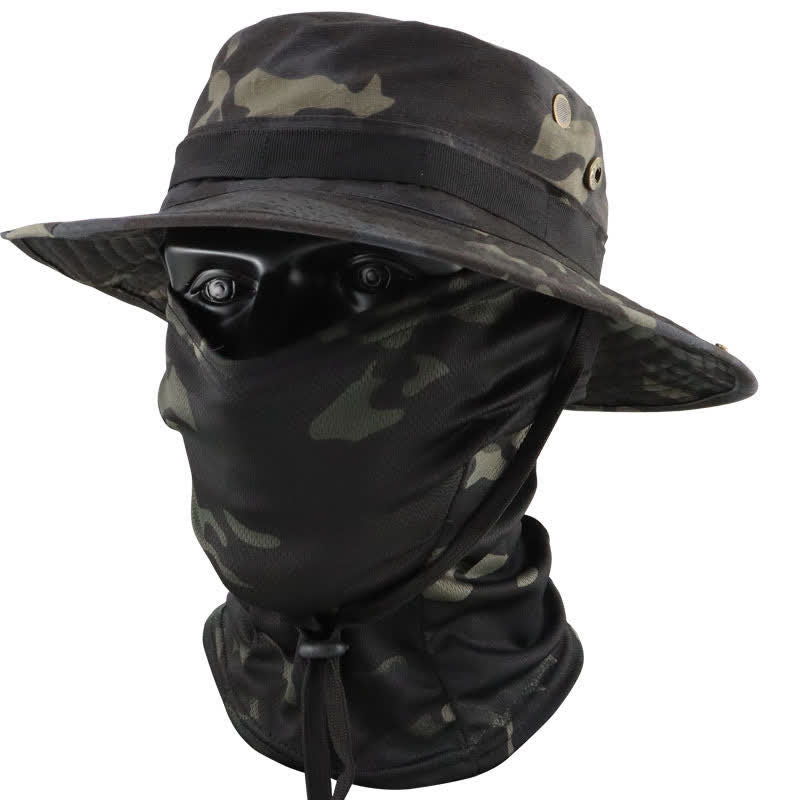 Lot de 2 chapeaux de pêcheur tactiques camouflage pour homme
