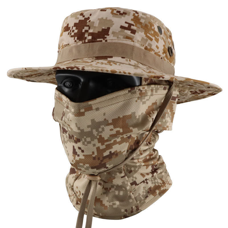 Lot de 2 chapeaux de pêcheur tactiques camouflage pour homme - Style n° 6 - Réglable (22 7/8"-24 1/2") - image 10