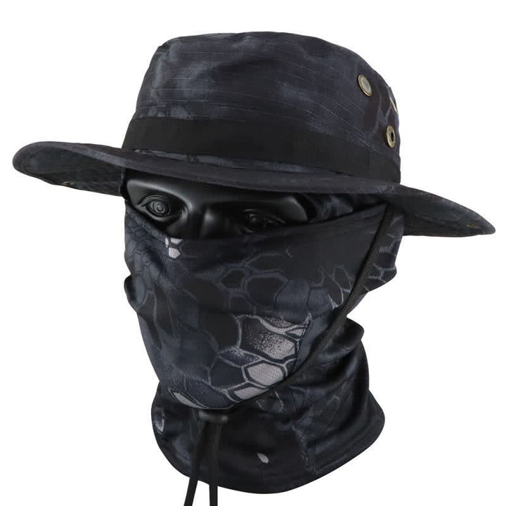 Lot de 2 chapeaux de pêcheur tactiques camouflage pour homme - Style n° 7 - Réglable (22 7/8"-24 1/2") - image 11