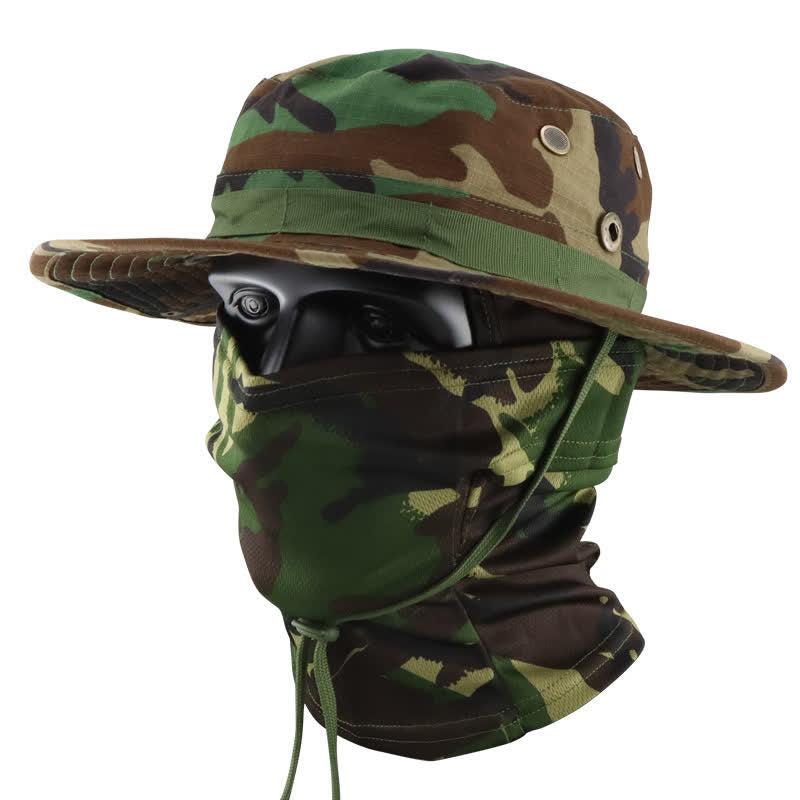 Lot de 2 chapeaux de pêcheur tactiques camouflage pour homme - Style n° 11 - Réglable (22 7/8"-24 1/2") - image 15