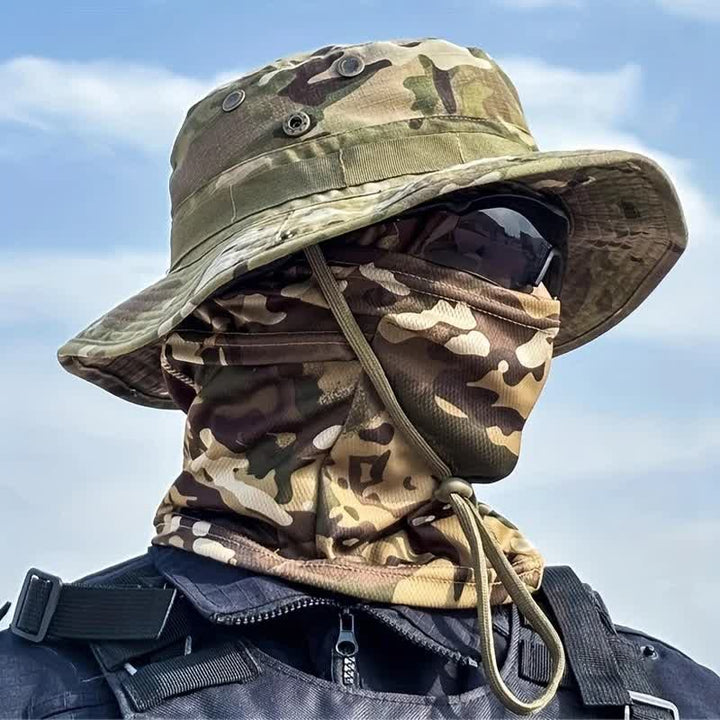 Lot de 2 chapeaux de pêcheur tactiques camouflage pour homme