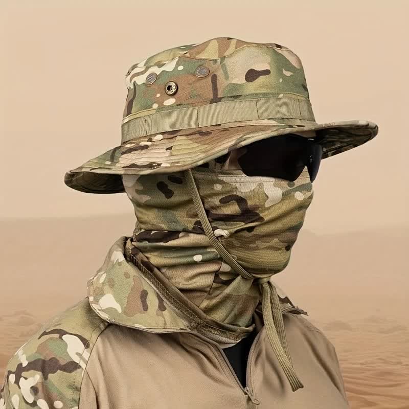 Lot de 2 chapeaux de pêcheur tactiques camouflage pour homme