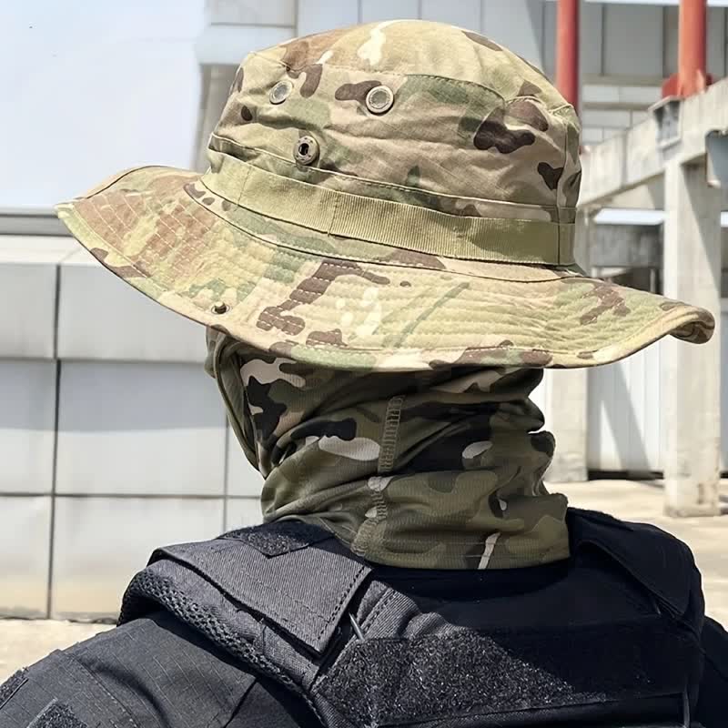 Lot de 2 chapeaux de pêcheur tactiques camouflage pour homme - image 3