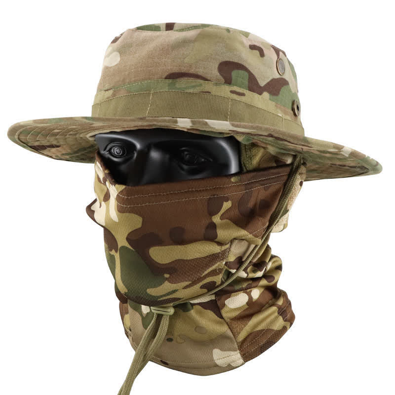 Lot de 2 chapeaux de pêcheur tactiques camouflage pour homme