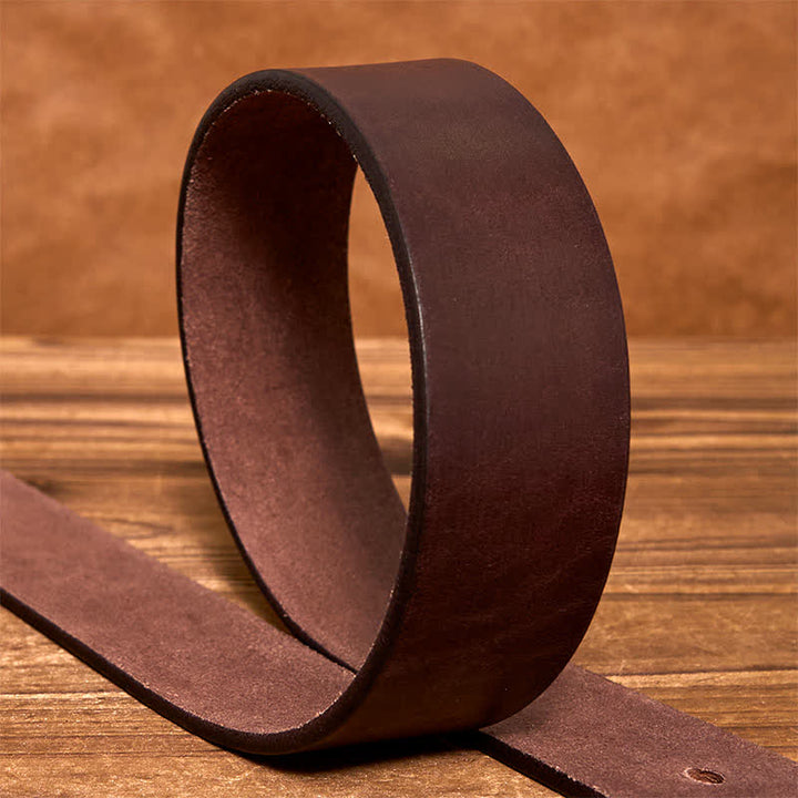 Ceinture en cuir à boucle carrée en laiton vintage simple et chic - image 8