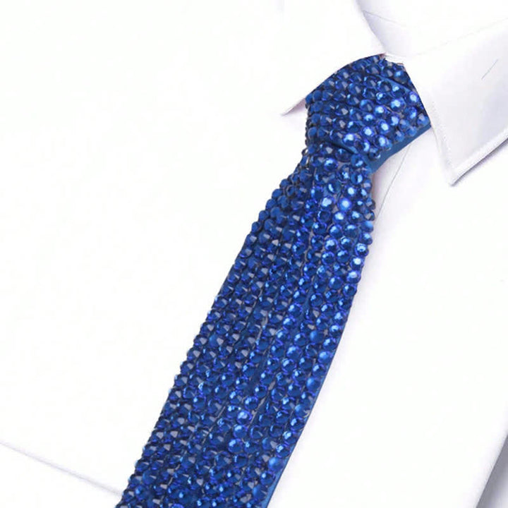 Cravate créative style diamant avec strass scintillants