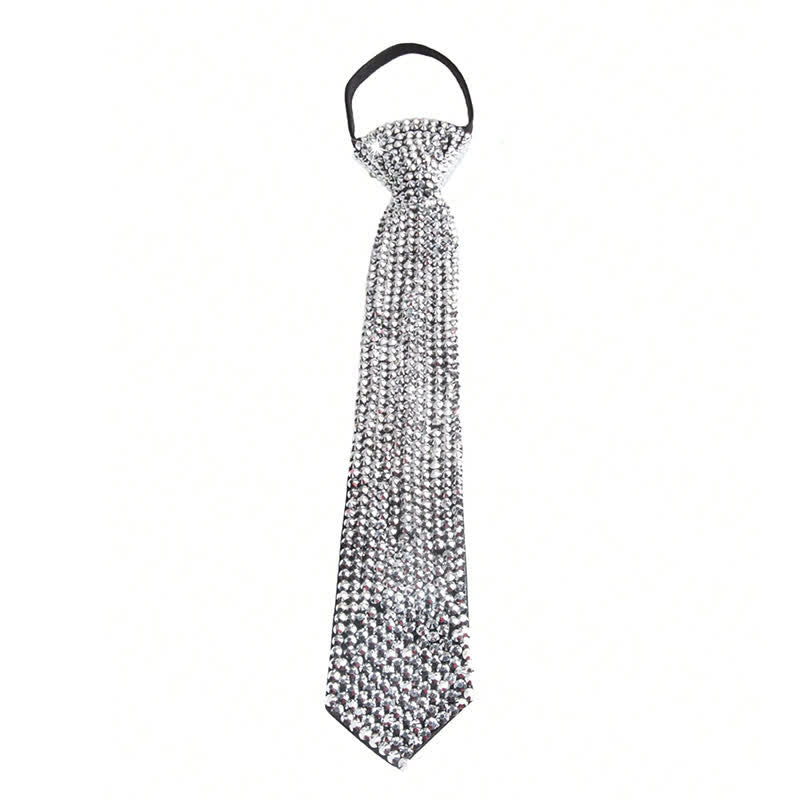 Cravate créative style diamant avec strass scintillants