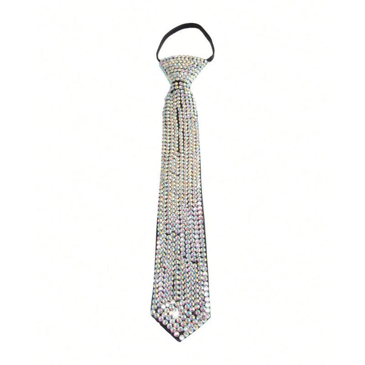 Cravate créative style diamant avec strass scintillants