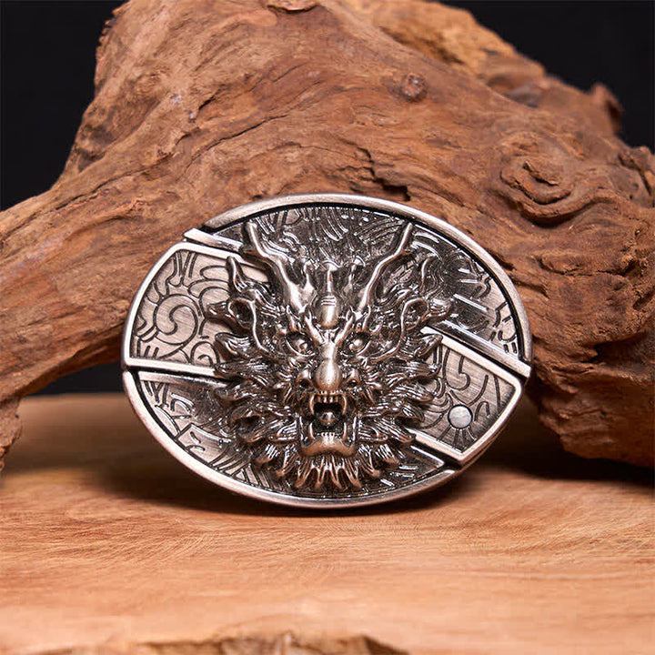 Ceinture en cuir pour homme avec couteau pliant caché Brave Dragon