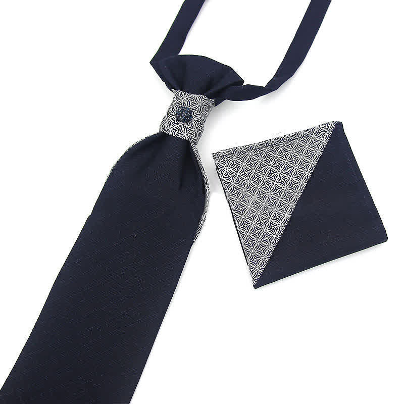 Lot de 2 pochettes de costume pré-nouées pour homme, style épissage, ornées de cristaux