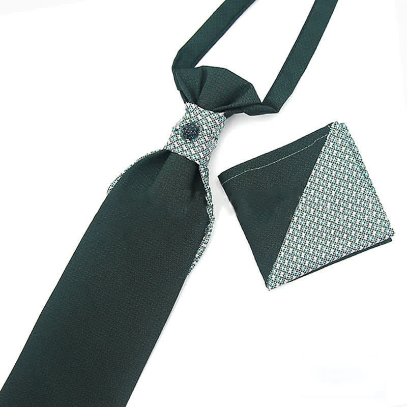 Lot de 2 pochettes de costume pré-nouées pour homme, style épissage, ornées de cristaux