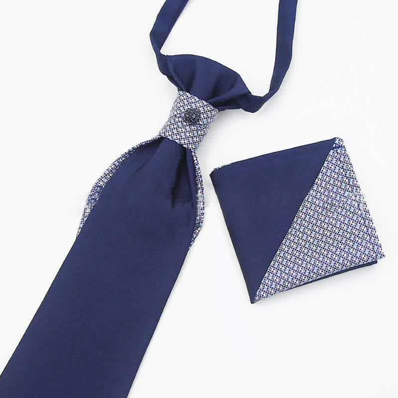 Lot de 2 pochettes de costume pré-nouées pour homme, style épissage, ornées de cristaux