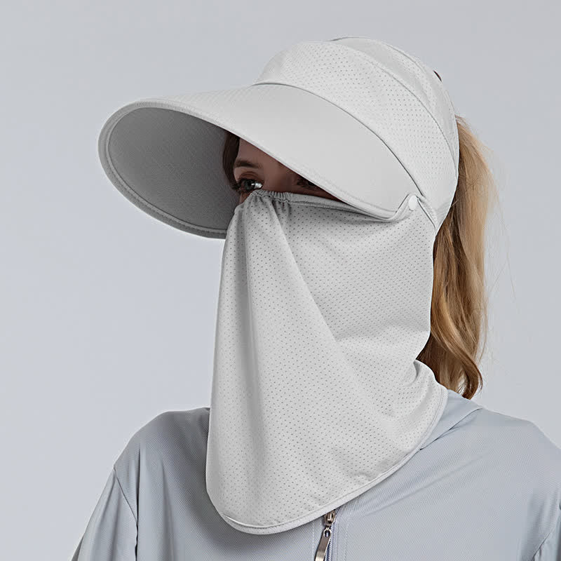 Lot de 2 casquettes pare-soleil en maille pour femme avec rabat amovible