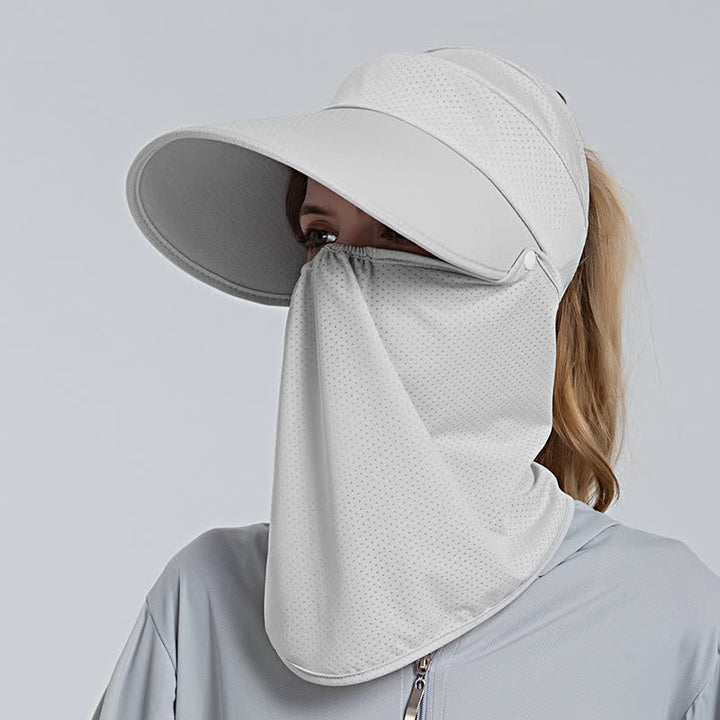Lot de 2 casquettes pare-soleil en maille pour femme avec rabat amovible