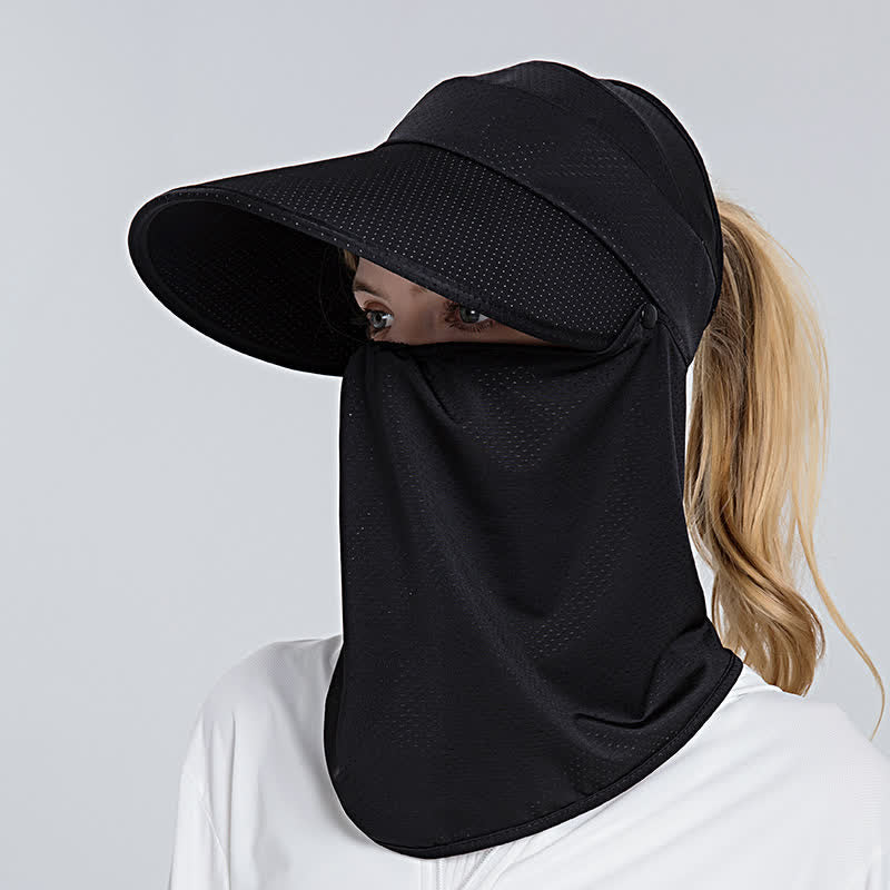 Lot de 2 casquettes pare-soleil en maille pour femme avec rabat amovible