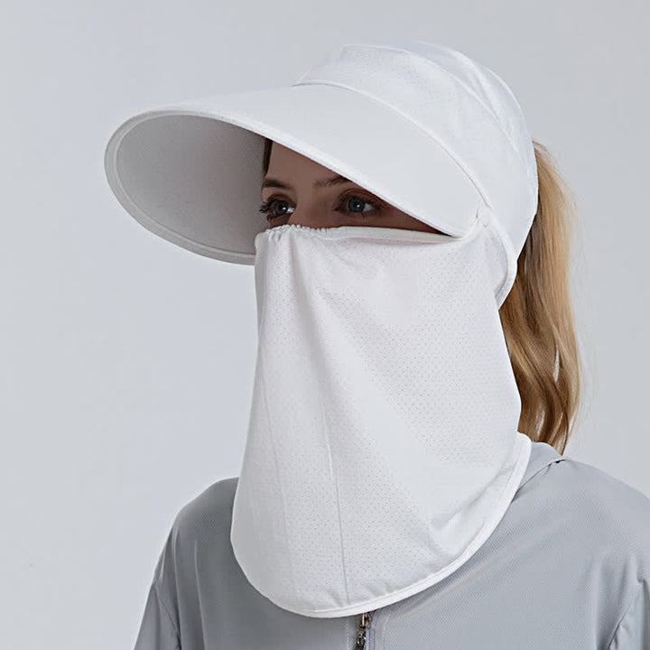 Lot de 2 casquettes pare-soleil en maille pour femme avec rabat amovible