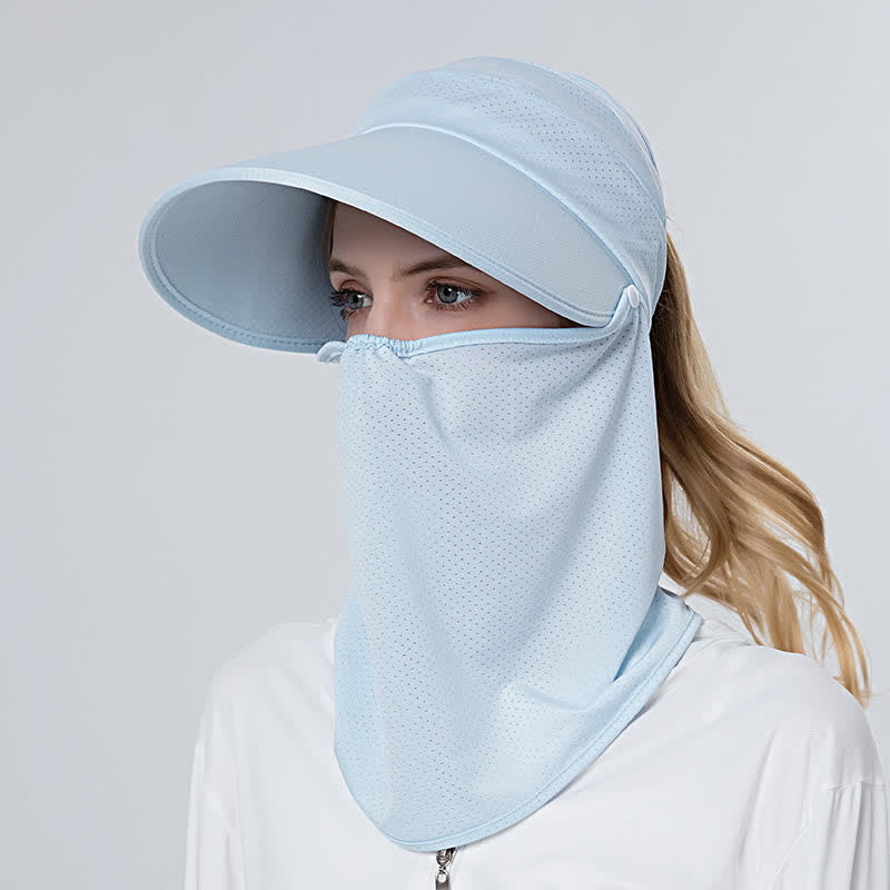 Lot de 2 casquettes pare-soleil en maille pour femme avec rabat amovible