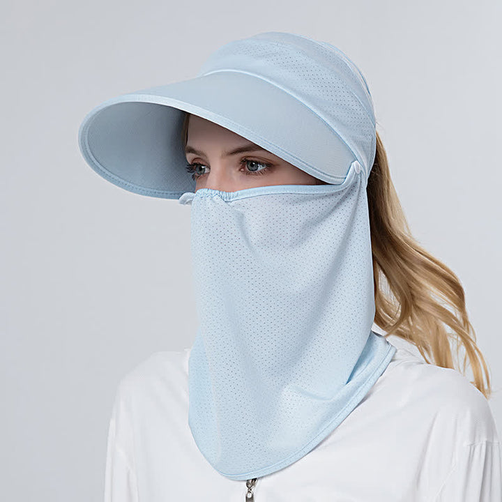 Lot de 2 casquettes pare-soleil en maille pour femme avec rabat amovible