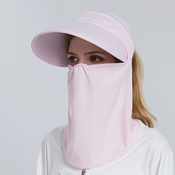 Lot de 2 casquettes pare-soleil en maille pour femme avec rabat amovible