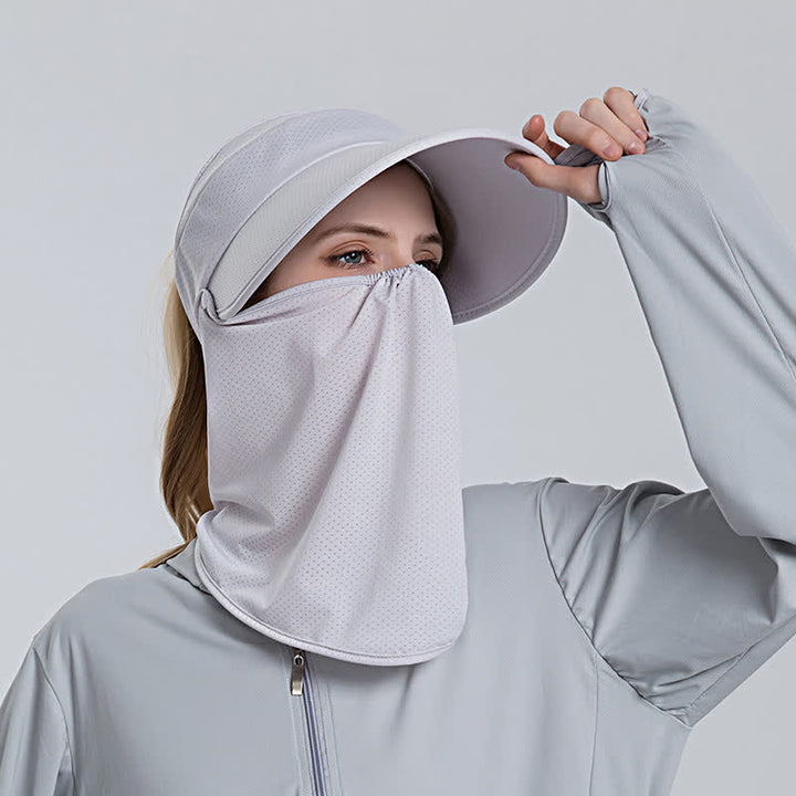 Lot de 2 casquettes pare-soleil en maille pour femme avec rabat amovible