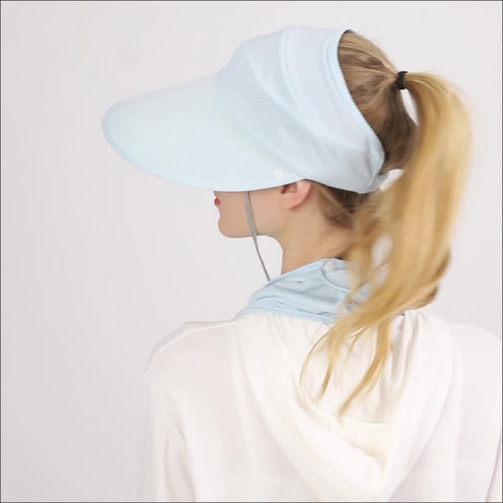 Lot de 2 casquettes pare-soleil en maille pour femme avec rabat amovible