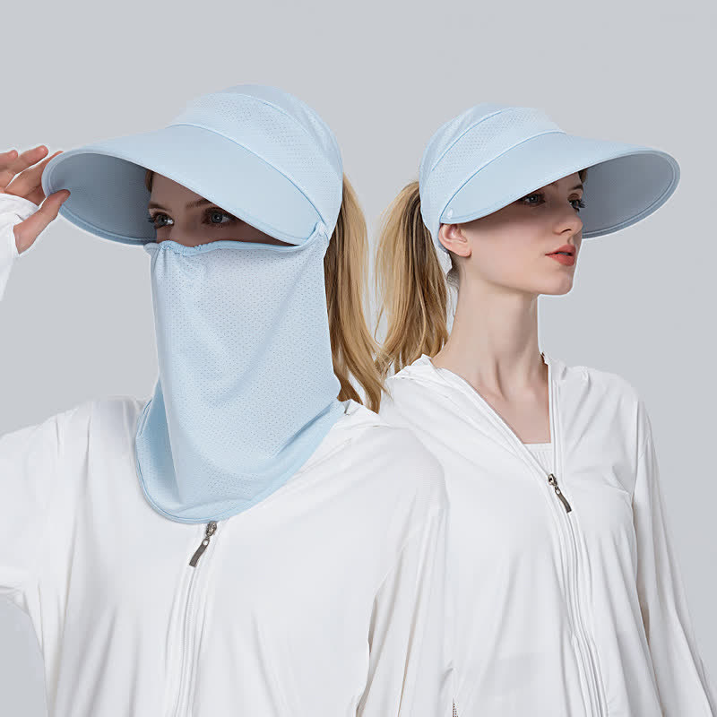 Lot de 2 casquettes pare-soleil en maille pour femme avec rabat amovible