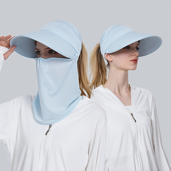 Lot de 2 casquettes pare-soleil en maille pour femme avec rabat amovible