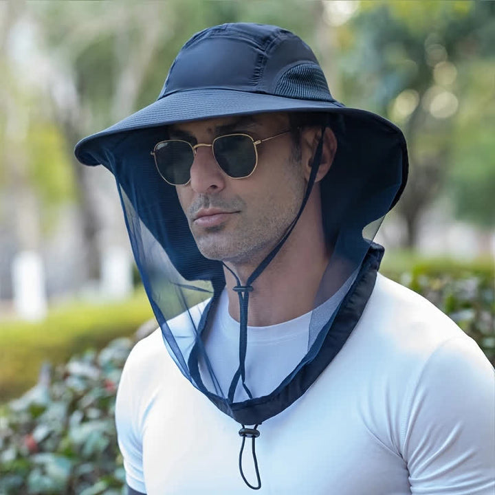 Chapeau bob unisexe anti-moustiques avec protection en maille voile