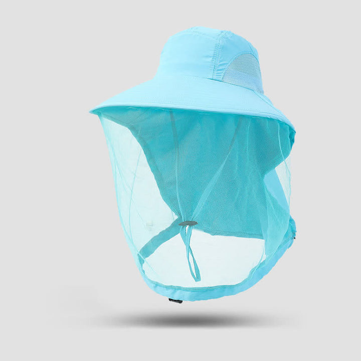 Chapeau bob unisexe anti-moustiques avec protection en maille voile