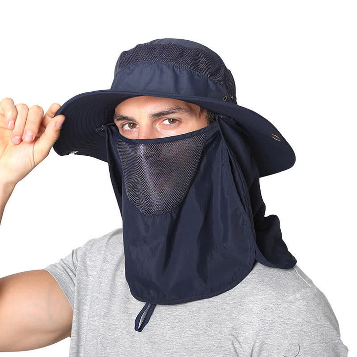 Chapeau de pêcheur avec protection solaire et voile en maille