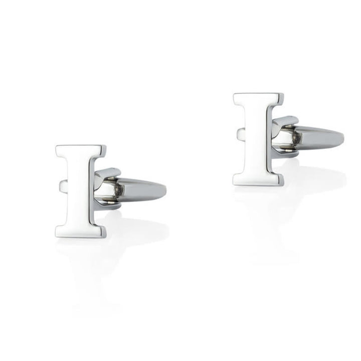 1 paire de boutons de manchette pour homme plaqués argent avec initiale 26