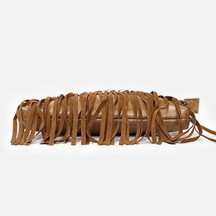Sac bandoulière à franges aztèque bleu à motif western pour femme