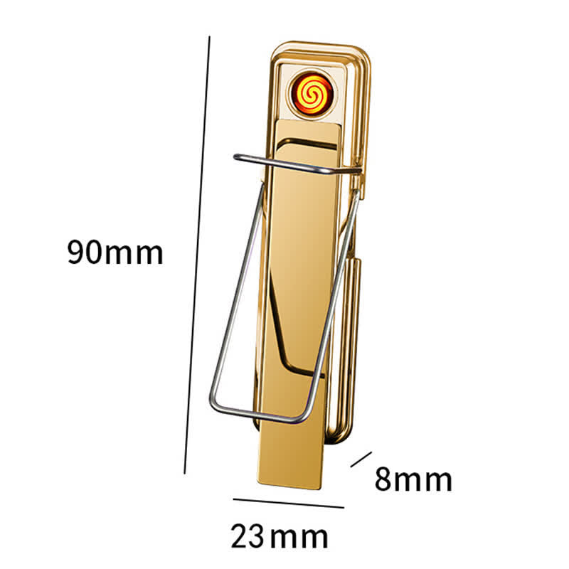 Support de téléphone à longue bande avec boucle et briquet électrique rechargeable