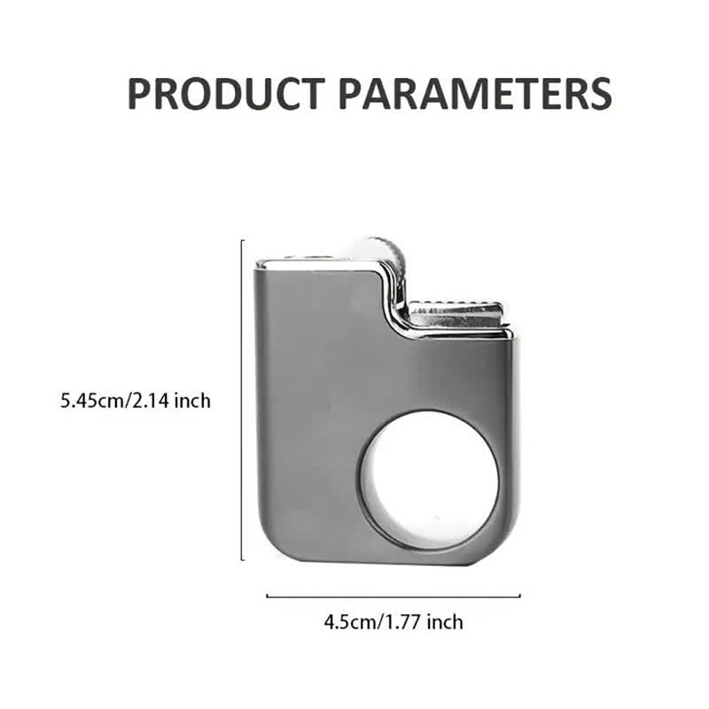 Briquet au butane rechargeable à poignée en forme d'anneau créatif