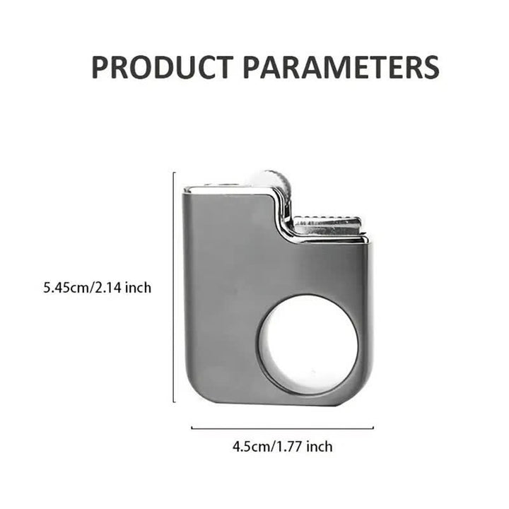 Briquet au butane rechargeable à poignée en forme d'anneau créatif