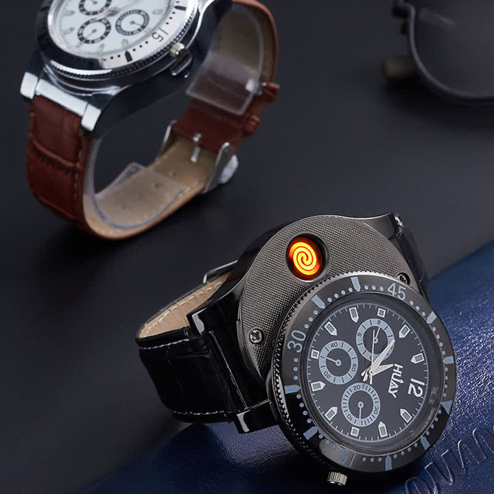 Briquet électrique rechargeable 2 en 1 pour montre