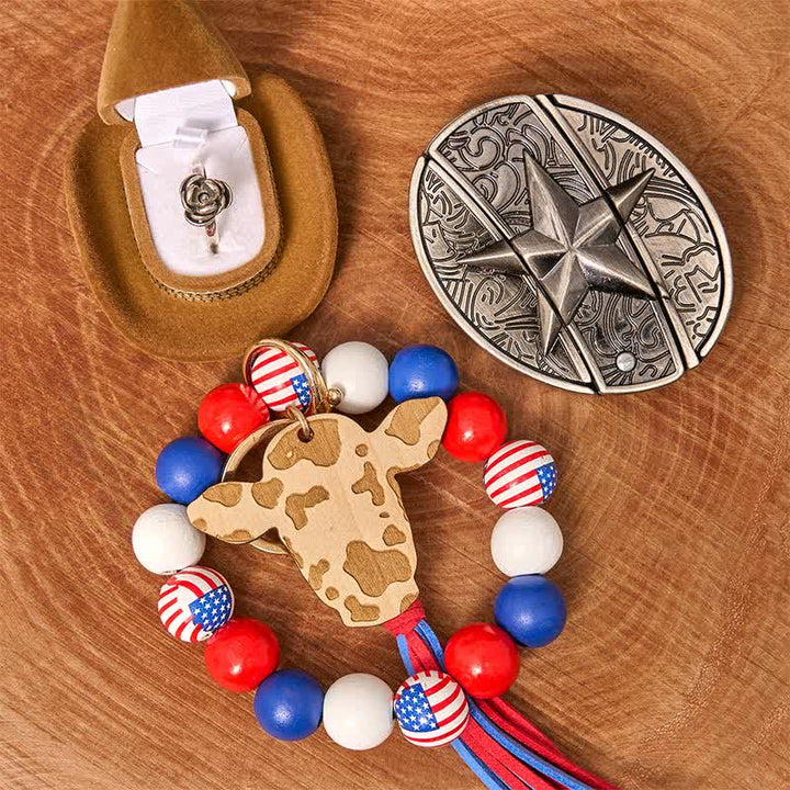 Ensemble de bracelets et colliers avec couteau caché Star DIY, boucle de ceinture, drapeau américain