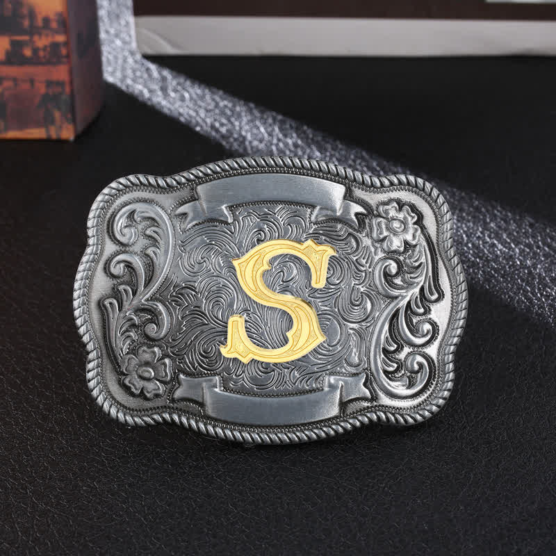 Ceinture en cuir à boucle carrée rétro pour homme avec initiales - S - Sans ceinture - image 21