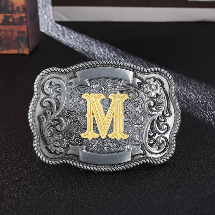 Ceinture en cuir à boucle carrée rétro pour homme avec initiales - M - Sans ceinture - image 15
