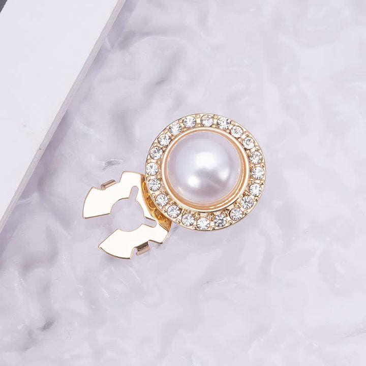 1 paire de couvre-boutons à clipser en strass brillants