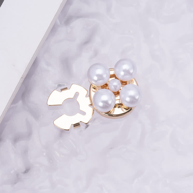1 paire de couvre-boutons à clipser en strass brillants