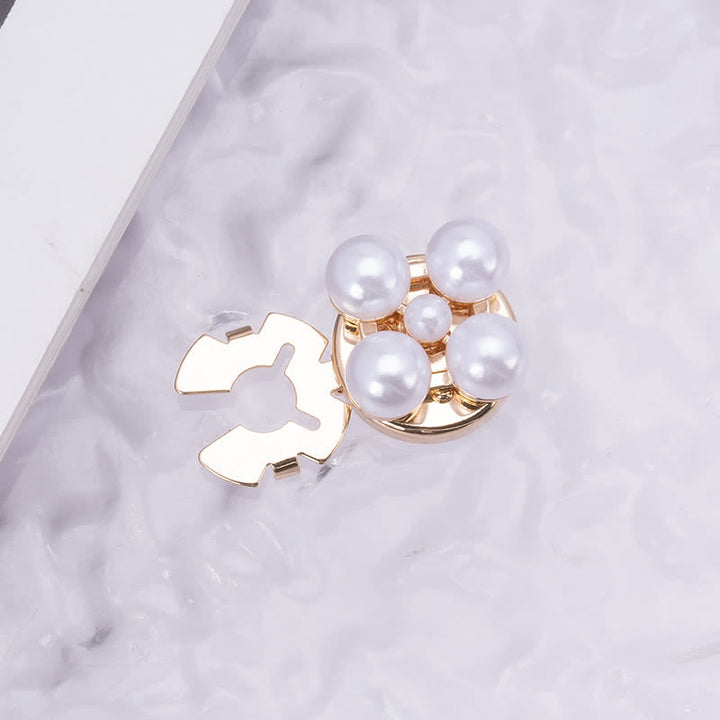 1 paire de couvre-boutons à clipser en strass brillants
