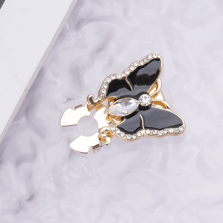 1 paire de couvre-boutons de chemise à clipser style papillon