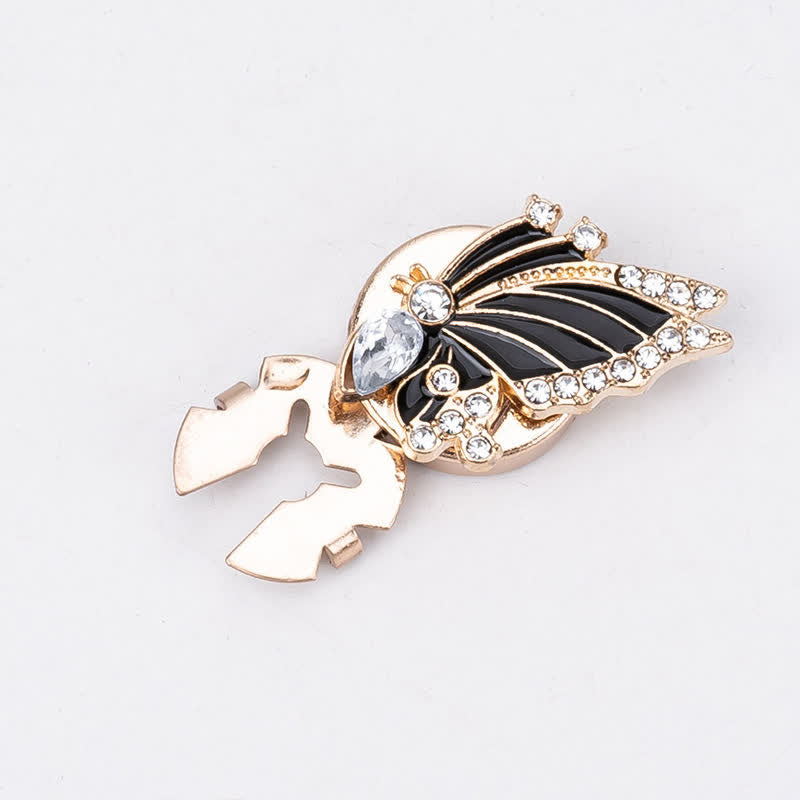1 paire de couvre-boutons de chemise à clipser style papillon