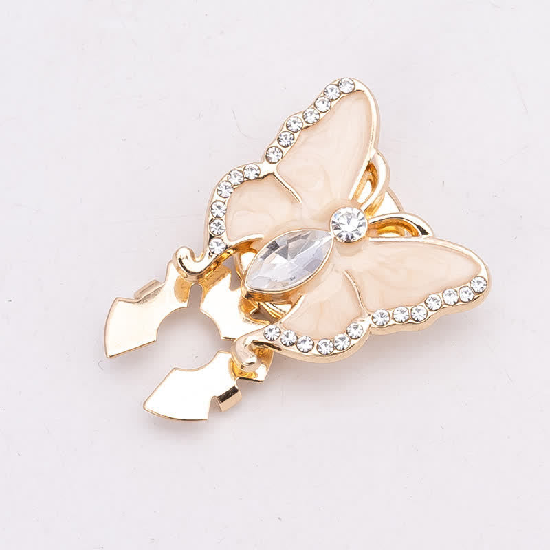 1 paire de couvre-boutons de chemise à clipser style papillon