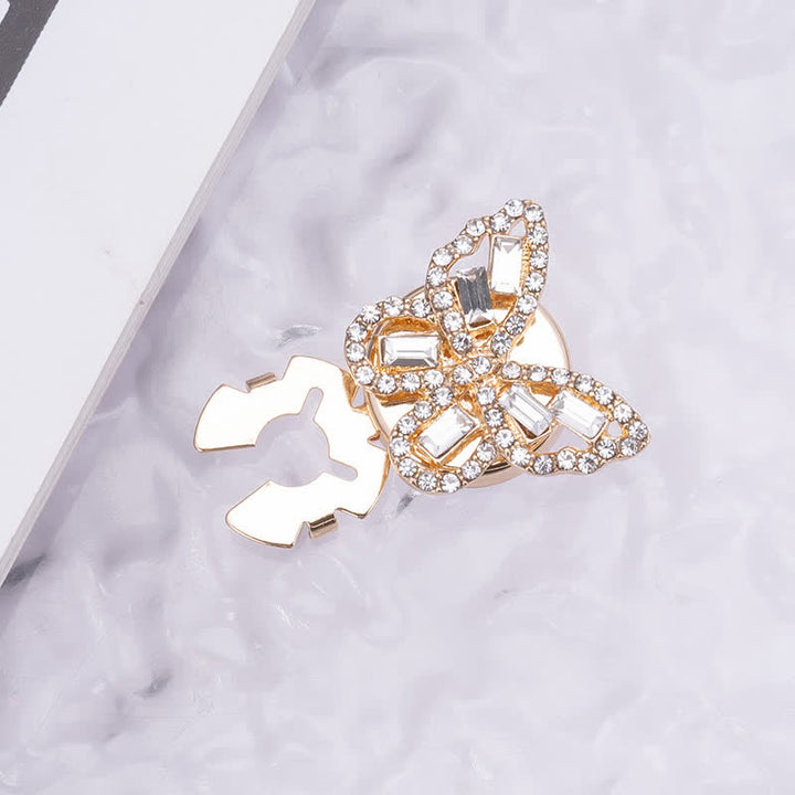 1 paire de couvre-boutons de chemise à clipser style papillon