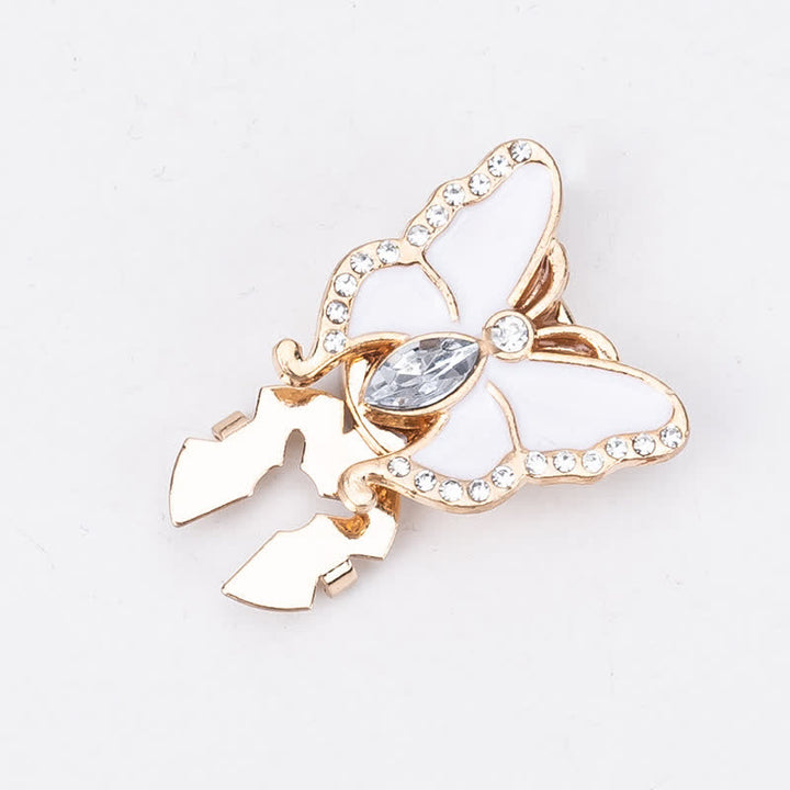 1 paire de couvre-boutons de chemise à clipser style papillon