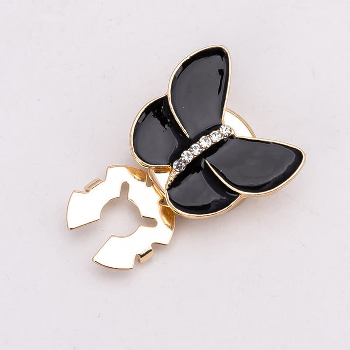 1 paire de couvre-boutons de chemise à clipser style papillon
