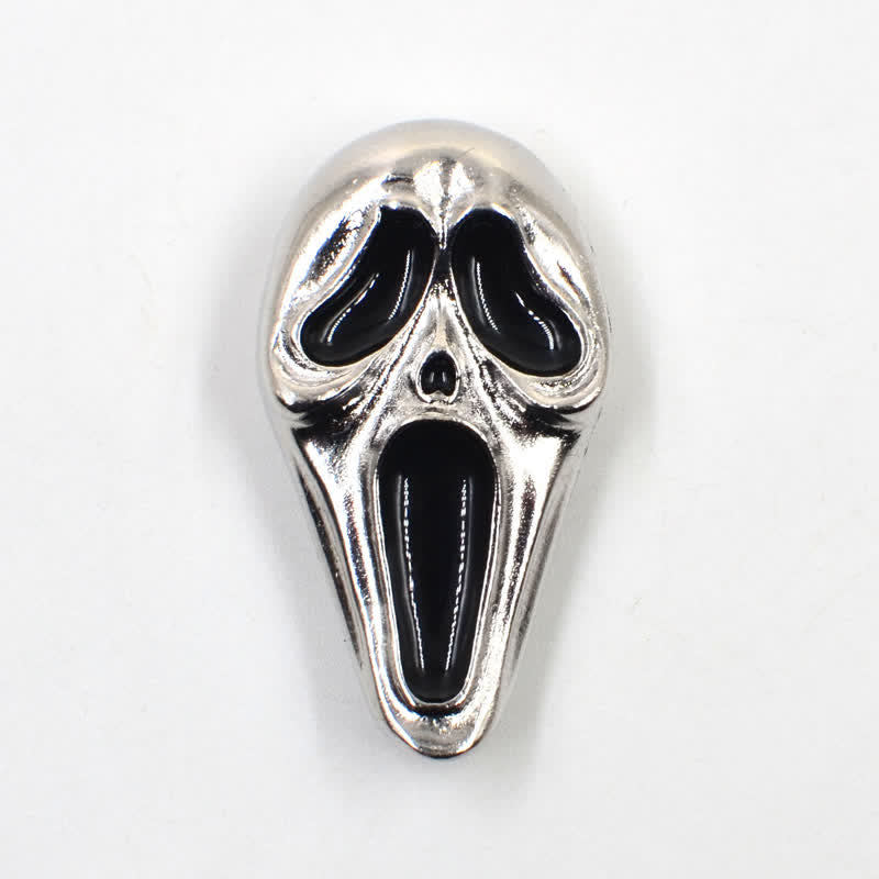 1 paire de couvre-boutons de chemise à clipser, motif crâne horrible
