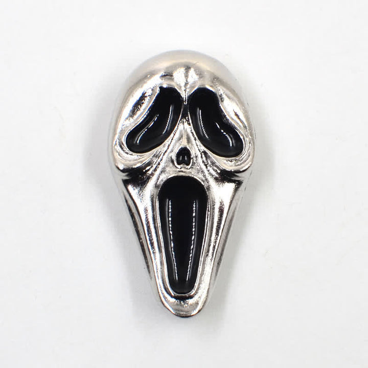1 paire de couvre-boutons de chemise à clipser, motif crâne horrible